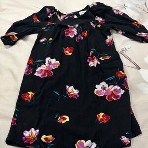 Old Navy Black Dress with Floral Print